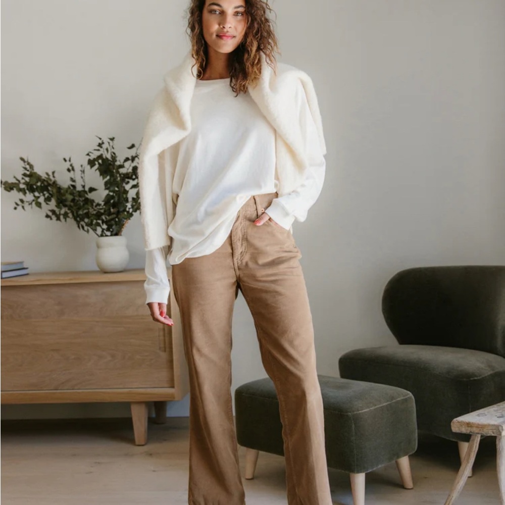 Jenni Kayne Re/Done Loose Flare Pants (washed khaki) - 26